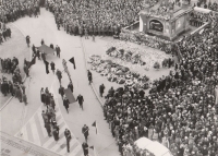 Ukončení pietní akce k uctění památky smrti Jana Palacha, 25. 1. 1969, Brno