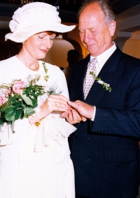 Wedding with his second wife. 1996 