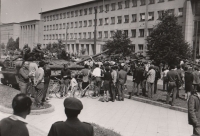 Invaze vojsk Varšavské smlouvy, Kounicova ulice, 21. 8. 1968, Brno