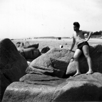 Ivo Dostál at the Yellow Sea / China / mid 1950s 


