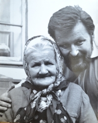 Jan Pavlíček with his mother (the second half of 1960s)