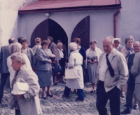 Mše svatá pro německé rodáky, Kaplice, 1990
