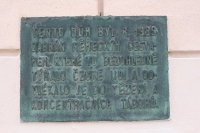 Memorial plaque placed on the building of the Sokol house