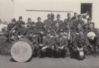Milan Vaňura with the band at the AEC in Ostrava - Old Kamchatka on May 1, 1954