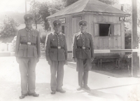German border guard in Horní Dobrouč, 1944