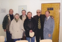 From the unveiling of the memorial plaque in February 2007. The last living students and the wife of the late initiator, Mrs. Dvořáková
