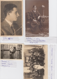 Archive of the memorial- photo of his mother with him during hiding, photo of his all mother's family and unique photo of mother's grandmother. 