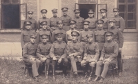 Čeněk Havel in military service. In the photo in the second row in the middle