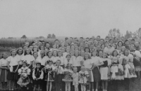 Slavnosti ke sjednocení tělovýchovy v Moravičanech v roce 1946