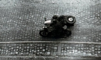 The occupiers' motorcycle passes through the center of Liberec, on August 21, 1968
