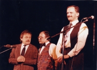 From the left: Karel Šíp, Jaroslav Uhlíř, Václav Vašák. 1991