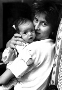 With daughter Emma in 1988
