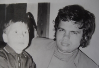Luděk Štipl and his son Richard. 1975