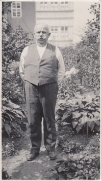 František Kosina, her grandfather, Pardubice, 1933.