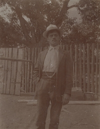 František Sklenář-Rott, grandfather of a witness from his mother's side, Kožlany 1912