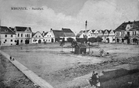 Square in Mirovice in 1921