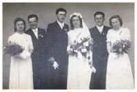 Svatba Karla Špaly; 1945