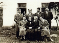 The Dostál family, her father, Vlastimil Dostál, on the right, Úsobno, 1953 