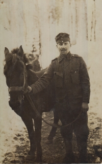 Dad Jan Skřipka on the Italian front, aged 23 (1917)
