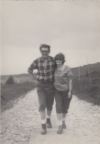 Her parents on a hike, 1960s	