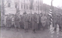Stretnutie legionárov v Dolnom Kubíne pri príležitosti 10. výročia založenia Československa na oslavách v Dolnom Kubíne (28. 10. 1928)
