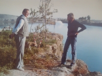 With a colleague at the Euphrates in Syria, 1985