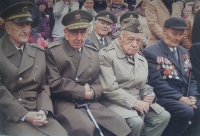 On the anniversary of the Battle of the Dukla Pass on 6 October 2019, from the left: Josef Svoboda, Václav Kuchynka, Miroslav Masopust