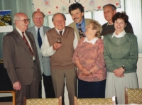 The Design Department in 1998, Rudolf Bergman with his father in the centre 