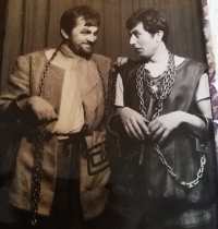 With his friend Standa Tatar performing Caesar