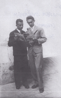 Kamil Lhoták the elder with Josef Dvořák. 1930's