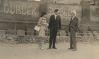 Rita Vosolsobě with her husband and a friend in 1969