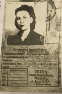 Fake ID of Katarína Nyiszliová's mother.
