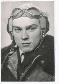 František Sedláček as a pilot, 1954