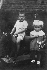 With his cousin, Velky Spakov, Volhynia, around 1938