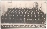 Mr. Sedláček's father at a police academy, 1928 