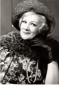 Photograph of Miroslava Malecká-Svobodová  from the end of the 1970's.