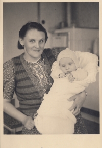 Štěpánka Unčovská with her son Petr