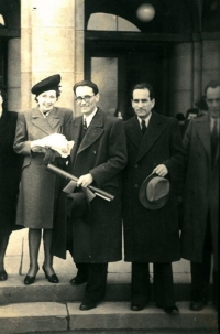 Anna Rösch's father and mother together with father’s brothers at his graduation in February 1946