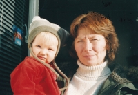 Anna Slanina with her grandchild 