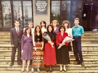 College graduation, 1994. Světlana, first row, second from left