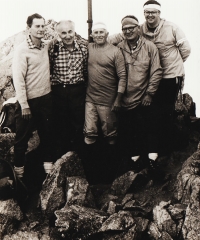 Scouts from the 34th scout centre - during the ascent to the Gerlachovský štít mountain. 1995