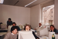 Anna Slanina in Frankfurt in the year 1992, on the left in the photo 