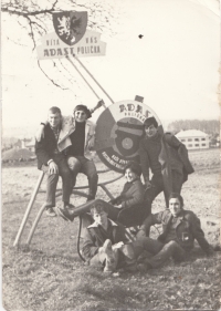 With friends in Polička, 1960s
