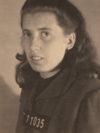 Blažena Kovaříková as totally deployed in Steyer, 1944 


