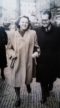 Květa Běhalová with her husband
