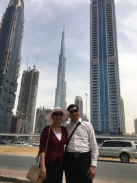 S manželkou v Dubaji