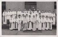 Students of the Archbishop Grammar School in Prague, Zbyněk Unčovský is the fifth from the left in the second line