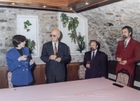 Signing of a contract for the reconstruction of one of the NPP Dukovany reactors, Dalibor Matějů is present as a member of the ČEZ Board of Directors, 1994
