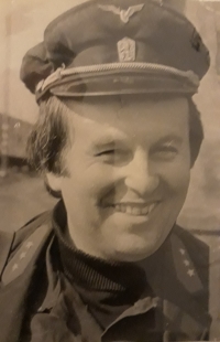 Milan Kluc as a train driver in 1985