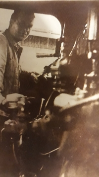 Milan Kluc in a locomotive in 1967